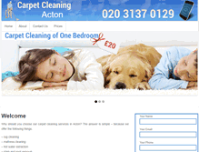 Tablet Screenshot of carpetcleanersacton.com